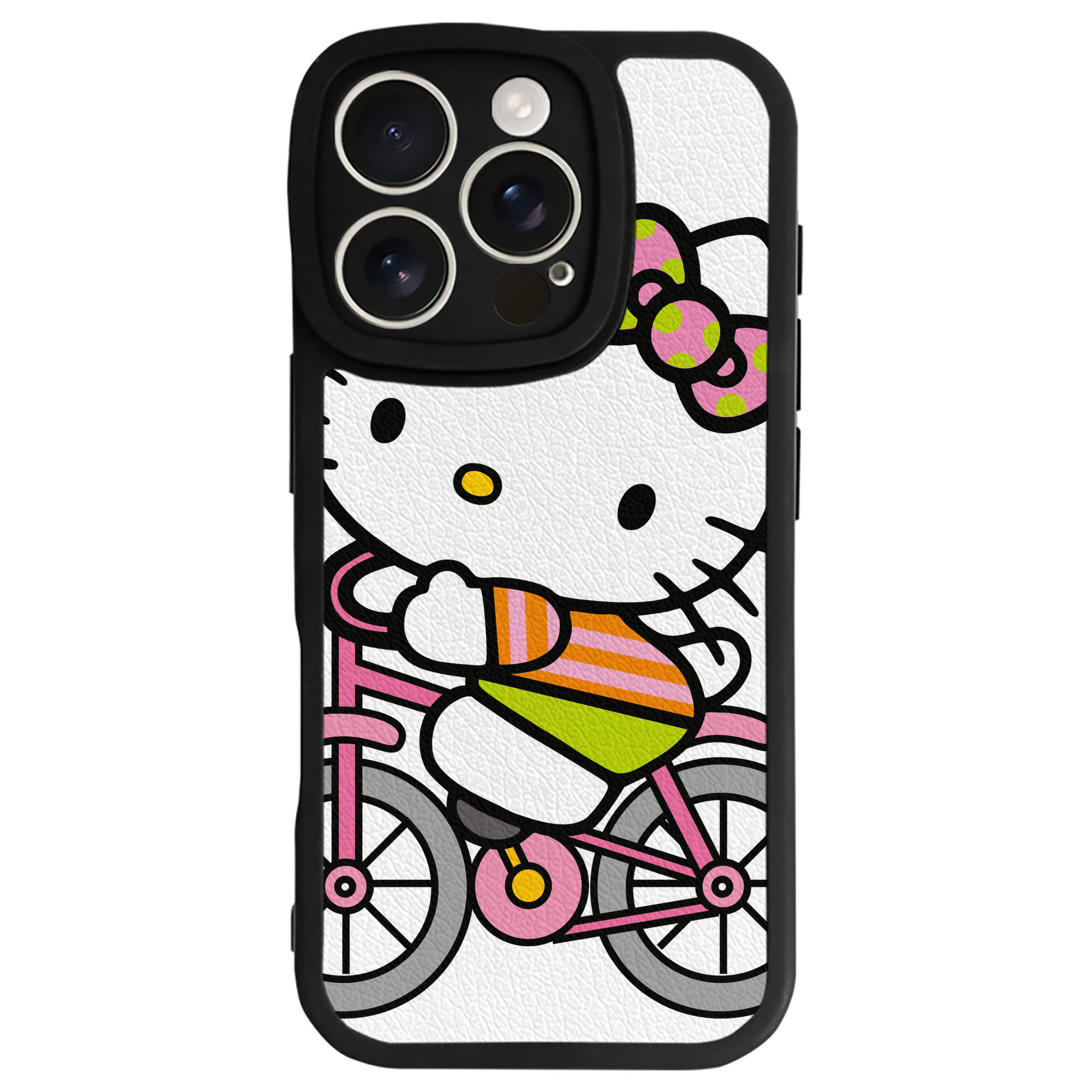 （画像用） Hello Kitty ハローキティ 【iPhone 16シリーズ対応】シリコンスマホケース（レザー調） 材質：シリコン